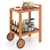 2 Tier Rolling Serving Cart With Wine Bottle Holders And 2 Rubber Wheels TH10088 By CW