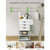 Wooden Utility Rolling Craft Storage Cart With Lockable Casters-White HW67316WH By CW