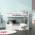 Full Over Full Bunk Bed Platform Wood Bed With Ladder-White HW65358WH+ By CW