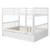 Full Over Full Bunk Bed Platform Wood Bed With Ladder-White HW65358WH+ By CW