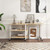 360 Rotating Sofa Side Table With Storage Shelves And Wheels Natural Hw63073Na By Cw