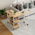 360° Rotating Sofa Side Table With Storage Shelves And Wheels-Natural HW63073NA By CW