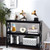 3 Tier Console X Design Sofa Side Accent Table Black Hw65762Bk By Cw