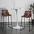 Set Of 2 Bar Stool Faux Suede Upholstered Chairs Brown Hw66387Gd 2 By Cw