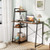 Computer Desk With Shelves And 3 Tier Storage Bookshelf Brown Hw65585Cf By Cw