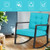 Patio Rattan Rocker Outdoor Glider Rocking Chair Cushion Lawn-Turquoise HW66722TU By CW