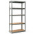 72 Inch Storage Rack With 5 Adjustable Shelves For Books Kitchenware-Gray TL33815GR By CW