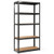 72 Inch Storage Rack With 5 Adjustable Shelves For Books Kitchenware-Black TL33815BK By CW