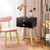 Mid Century Modern 2 Drawers Nightstand In Natural-Coffee HW65705CF By CW
