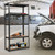 2 Pcs Storage Shelves Garage Shelving Units Tool Utility Shelves-Black TL35158BK By CW