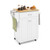 Utility Rolling Storage Cabinet Kitchen Island Cart With Spice Rack-White HW65691WH By CW