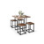 5 Pieces Metal Frame Dining Set With Compact Dining Table And 4 Stools-Walnut HW66632CF By CW