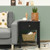 Nightstand End Table With Drawer And Shelf Black Hw53996Bk By Cw