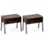 2 Pieces Stackable Night Stand Bedside End Table Set JV10545CF-2 By CW