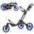 Folding Golf Push Cart With Scoreboard Adjustable Handle Swivel Wheel-Blue SP37608BL By CW