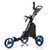 Folding 3 Wheels Golf Push Cart With Bag Scoreboard Adjustable Handle-Blue SP37605BL By CW
