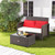 2 Pieces Cushioned Patio Rattan Furniture Set HW66927 By CW