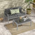 Contemporary 2-Person Sofa Chair With Wpc Armrests For Balcony Backyard Porch NP11318GR By CW