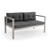 Contemporary 2-Person Sofa Chair With Wpc Armrests For Balcony Backyard Porch NP11318GR By CW