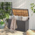 134 Gallon Rattan Storage Box With Zippered Liner And Solid Acacia Wood Top Hw70798 By Cw