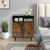Industrial Cat Litter Box Enclosure With Entry And Open Compartment-Rustic Brown PV10077CF By CW