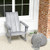 Adirondack Rocking Chair With Curved Back For Balcony Gray Np10899Gr By Cw