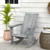 Adirondack Rocking Chair With Curved Back For Balcony-Gray NP10899GR By CW