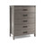Modern 5-Drawer Multipurpose Chest Dresser With Metal Handles-Grey HV10328NA By CW