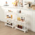 2 Pieces 3 Tier Slim Detachable Storage Cart With Drainage Holes And Wheels White Jv10870Wh 2 By Cw