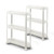2 Pieces 3-Tier Slim Detachable Storage Cart With Drainage Holes And Wheels-White JV10870WH-2 By CW