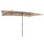 15 Feet Double-Sized Patio Umbrella With Crank Handle And Vented Tops-Brown NP11129CF By CW