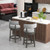 27/31 Inch Swivel Bar Stool With Upholstered Back Seat And Footrest-27 Inches JV10918-27 By CW