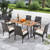 Patio Wicker Chair Set Of 2 4 With Soft Zippered Cushion Set Of 4 Hw70831 4 By Cw