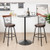 2 Pieces 24-30 Inch Adjustable Pu Cushioned Swivel Barstools-Brown JV10864DK-2 By CW