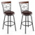 2 Pieces 24-30 Inch Adjustable Pu Cushioned Swivel Barstools-Brown JV10864DK-2 By CW