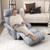 6-Position Adjustable Floor Chair With Adjustable Armrests And Footrest-Gray HV10190GR By CW