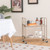 2 Tier Mobile Serving Cart With Tempered Glass Shelf Golden Kc55498Gd By Cw