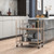 2-Tier Mobile Serving Cart With Tempered Glass Shelf-Golden KC55498GD By CW