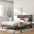 Full Queen Size Upholstered Platform Bed With Button Tufted Headboard Queen Size Hu10386Gr Q By Cw