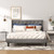 Full/Queen Size Upholstered Platform Bed With Button Tufted Headboard-Queen Size HU10386GR-Q By CW