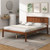 Twin/Full/Queen Size Bed Frame With Wooden Headboard And Slat Support-Full Size HU10482BN-F By CW