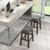2 Piece 24 5 Inch Counter Height Bar Stool Set With Padded Seat Gray Jv10945Bn By Cw