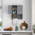 2-Doors Bathroom Wall-Mounted Medicine Cabinet With Towel Bar-Gray BA7874GR By CW
