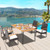 5 Pieces Patio Wicker Cushioned Dining Set With Wood Armrest And Umbrella Hole Hw70831 4 Kc55629 By Cw