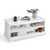 Modern Coffee Table With Drawers And Open Cubies-White HV10353WH By CW