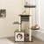 53 Inch Cat Tree With Condo And Swing Tunnel Gray Pv10064Gr By Cw