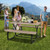 Hdpe Outdoor Picnic Table Bench Set With Metal Base Coffee Op3499Cf By Cw