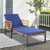 Adjustable Cushioned Patio Chaise Lounge Chair With 4 Level Backrest Navy Hw70984Ny By Cw