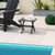 Outdoor Folding Side Table Foldable Weather Resistant Hdpe Adirondack Table Black Np11200Dk By Cw