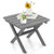 Outdoor Folding Side Table Foldable Weather-Resistant Hdpe Adirondack Table-Gray NP11200GR By CW